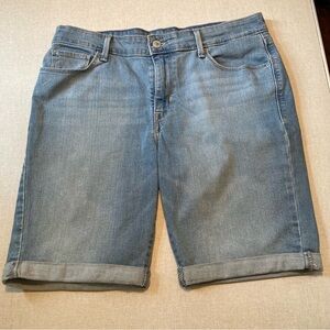 Levi Straus & Co., women’s, size 31 blue jean cuffed, cotton shorts.